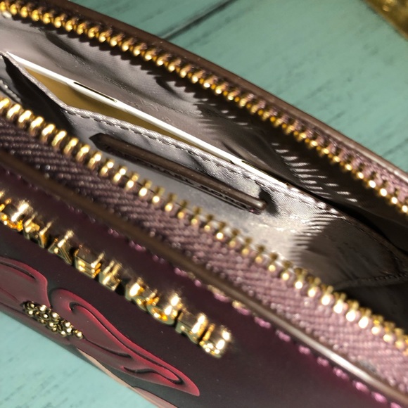 Michael Kors Floral Clutch Purse & Keychain - Picture 4 of 7